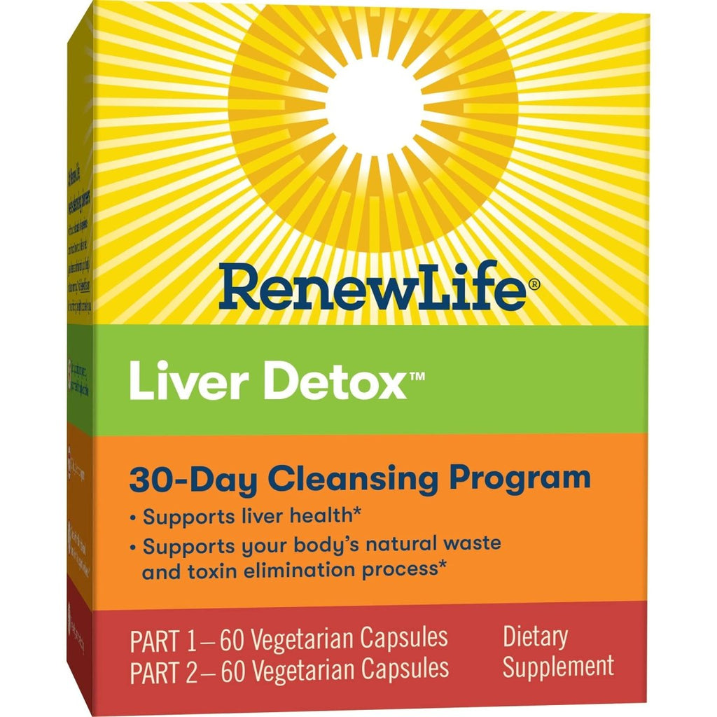 Renew Life Adult Cleanse - Liver Detox - 2-Part, 30-Day Program - Gluten & Dairy Free - 120 Vegetarian Capsules (Package May Vary)