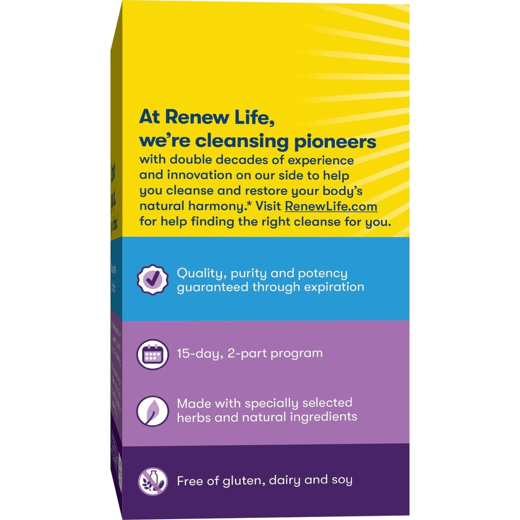 Renew Life Adult Cleanse - Microbial Cleanse & Detox , Supports Balance of Intestinal Microorganisms- 2-Part 15-Day Program, Gluten, Dairy & Soy Free, Vegetarian, 90 Capsules & 1 Fl. Oz. Tincture
