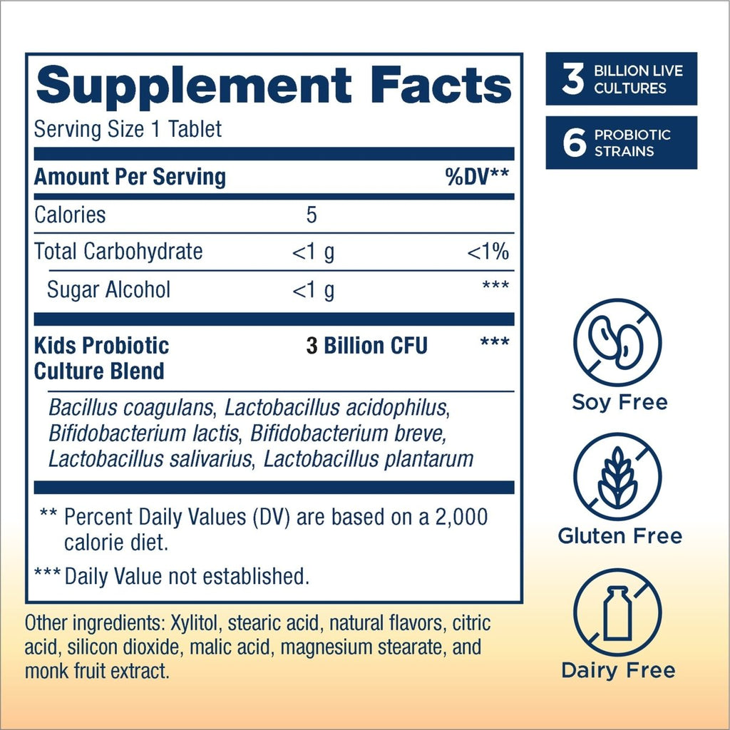 Renew Life Kids Probiotic Gummies, Supports Digestive & Immune Health, Soy, Dairy & Gluten Free, Berry, 60 Chewable Tablets