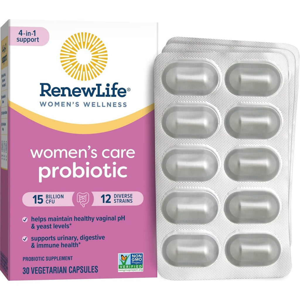 Renew Life Probiotics for Women, 15 Billion CFU Guaranteed, Probiotic Supplement for Digestive, Vaginal & Immune Health, Shelf Stable, Soy, Dairy & Gluten Free, 30 Capsules