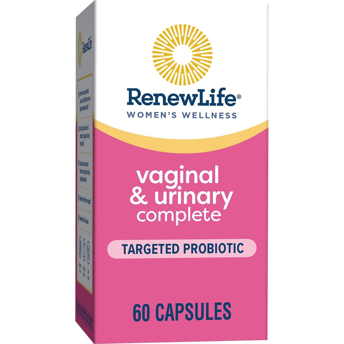 Renew Life Probiotics for Women, 3.5 Billion CFU, Probiotic Supplement for Digestive, Vaginal & Immune Health, Soy, Dairy & Gluten Free, Vaginal & Urinary Complete, Cranberry, 60 Capsules