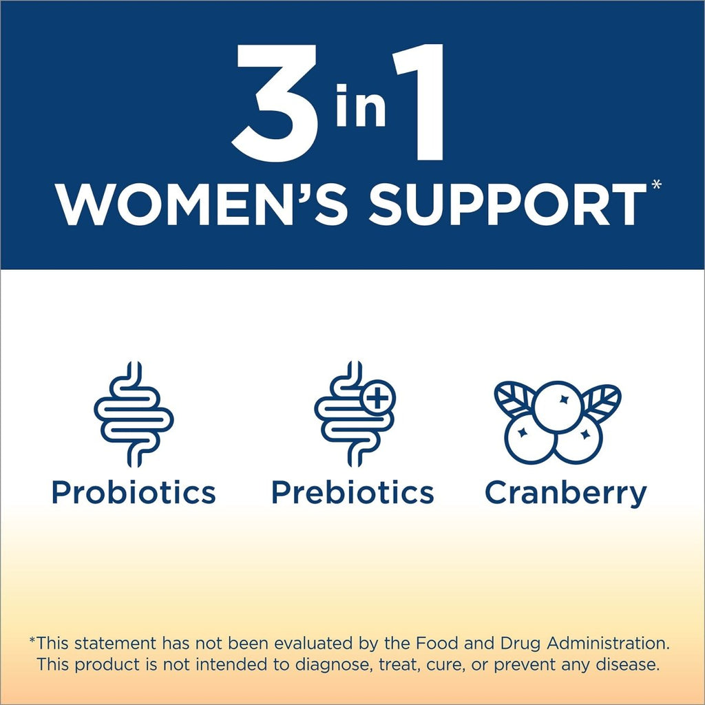 Renew Life Probiotics for Women Gummies, 2 Billion CFU, with Prebiotics, Probiotics & Cranberry, 48 Gummies