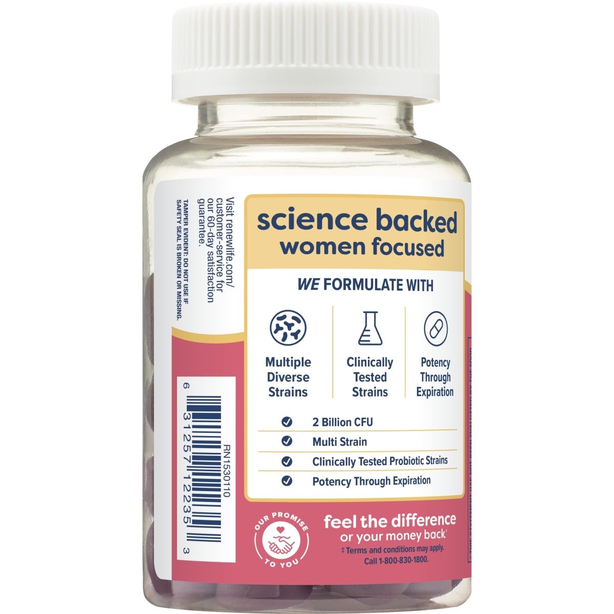 Renew Life Probiotics for Women - Support Urinary Tract Health, 2 Billion CFU, 48 Gummies