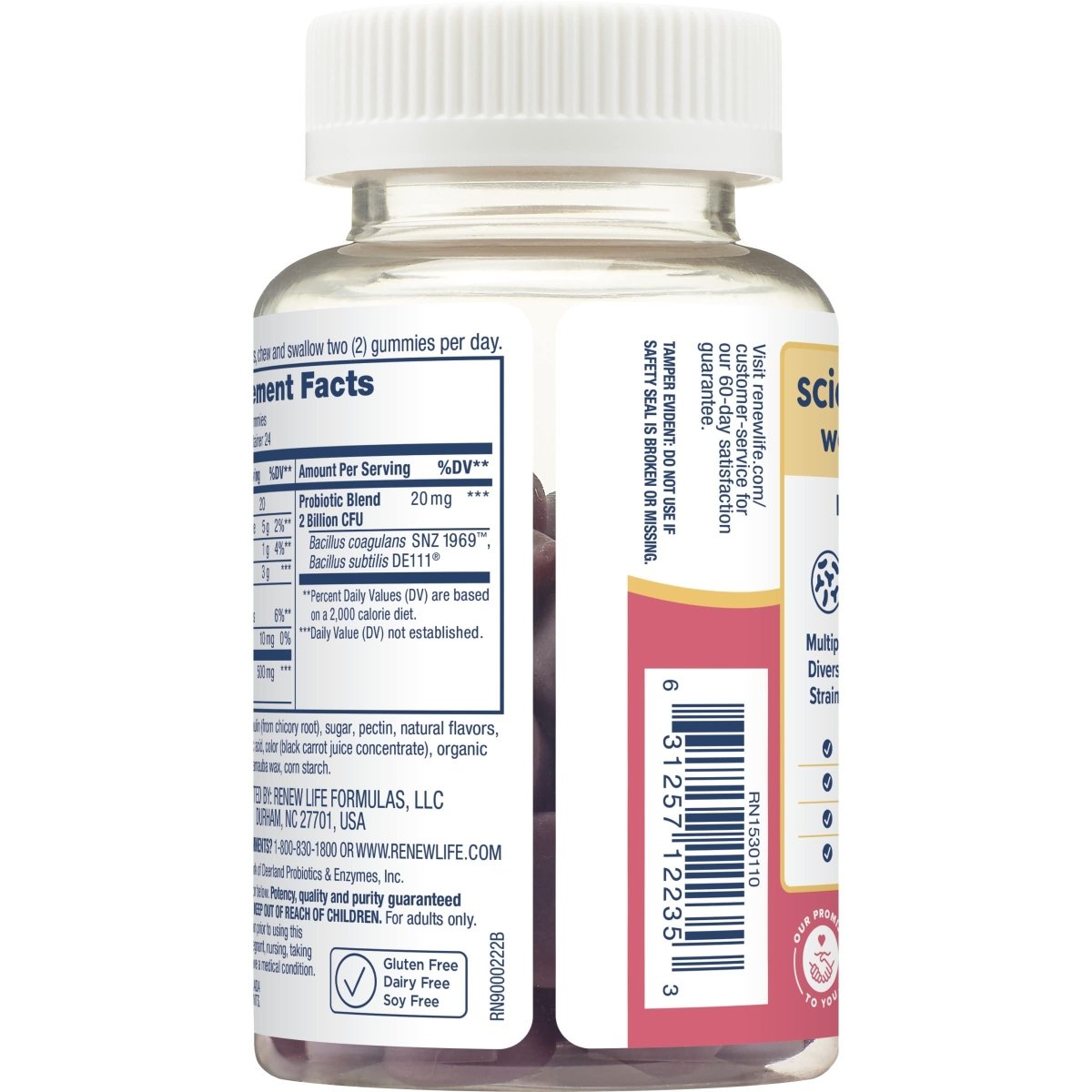 Renew Life Probiotics for Women - Support Urinary Tract Health, 2 Billion CFU, 48 Gummies