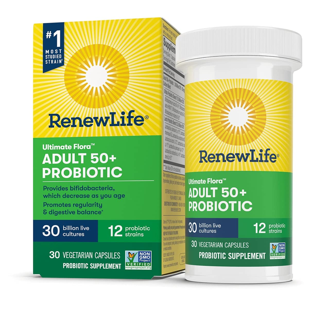 RENEW LIFE Ultimate Flora Adult 50+ Probiotic 30 Billion, 30 CT