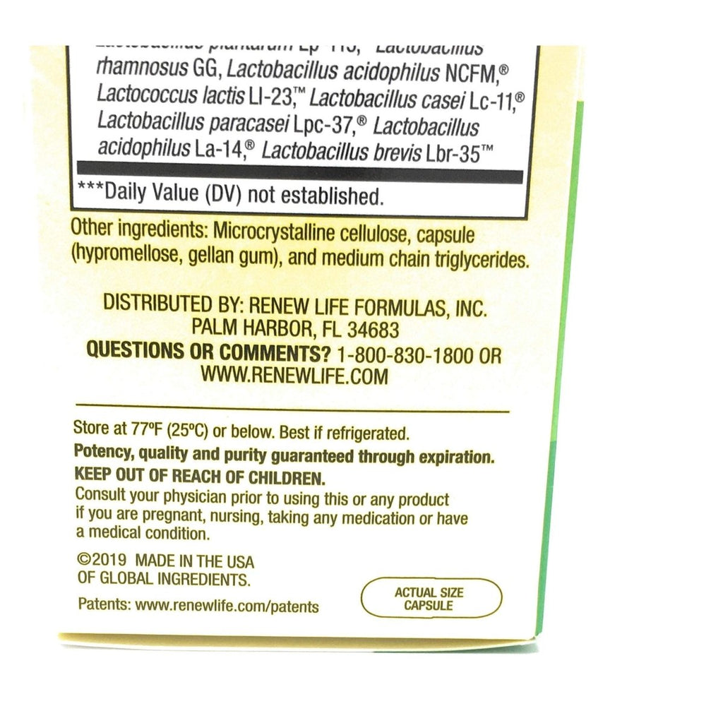RENEW LIFE Ultimate Flora Adult 50+ Probiotic 30 Billion, 60 CT