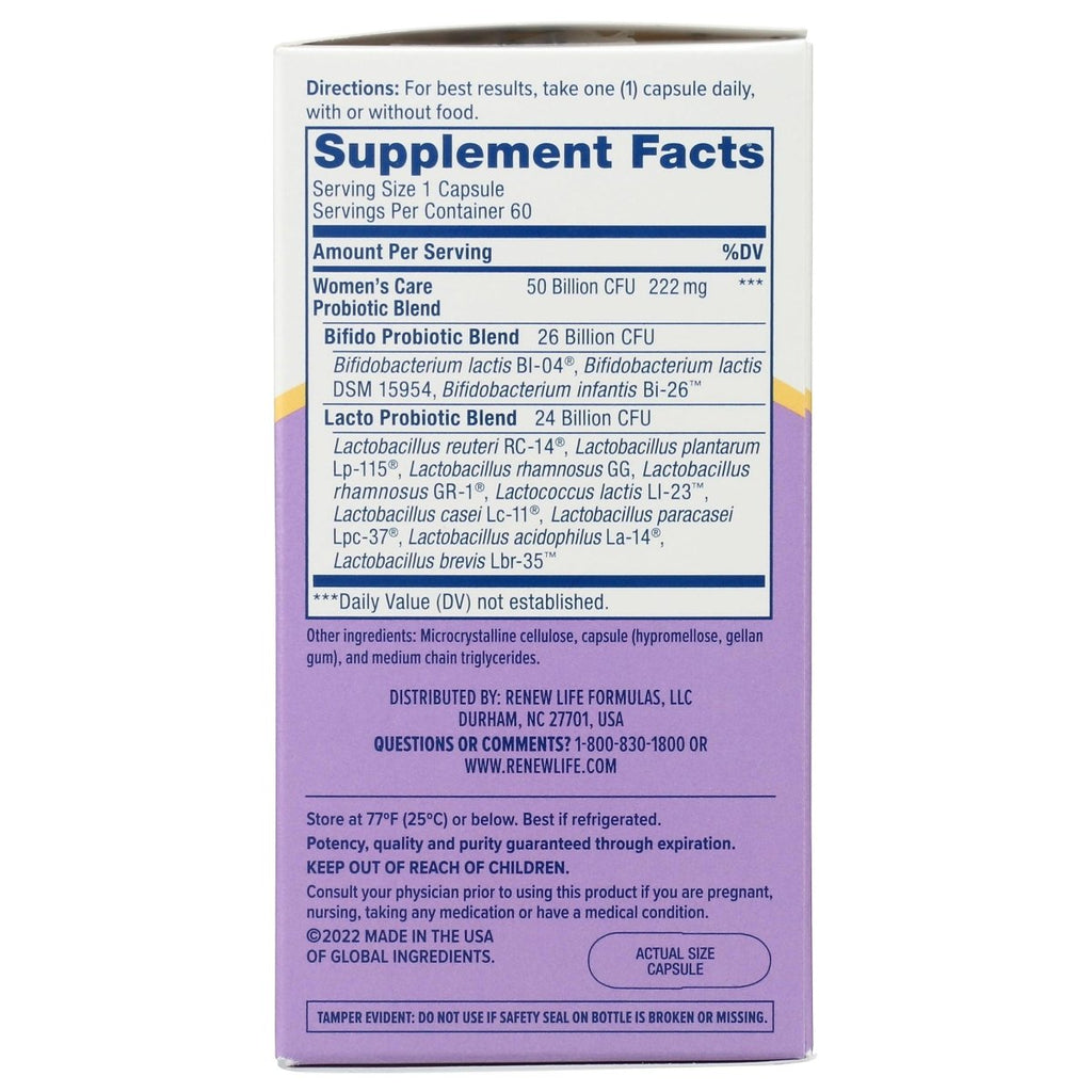 RENEW LIFE Ultimate Flora Vaginal Probiotic 50 Billion, 60 CT