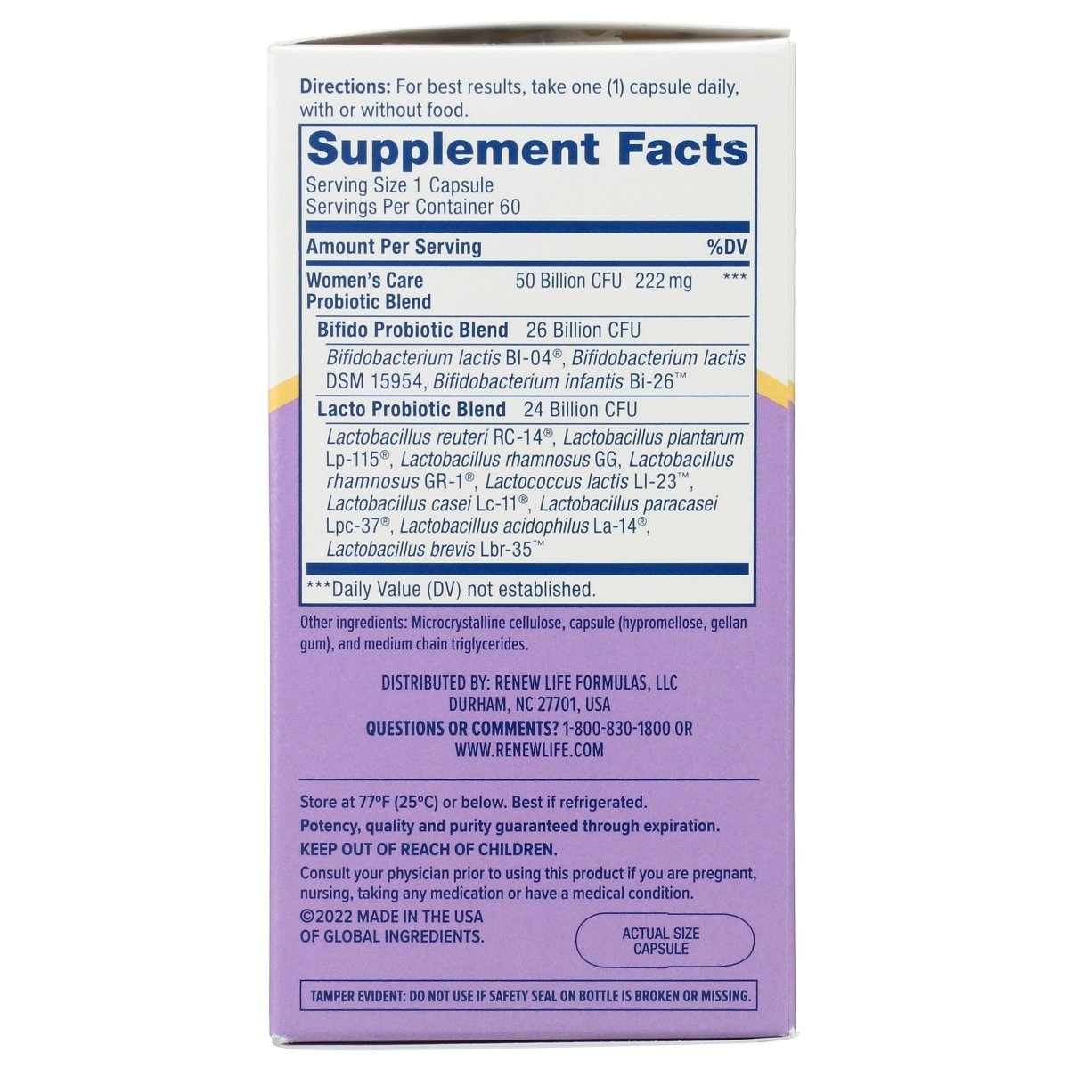 RENEW LIFE Ultimate Flora Vaginal Probiotic 50 Billion, 60 CT