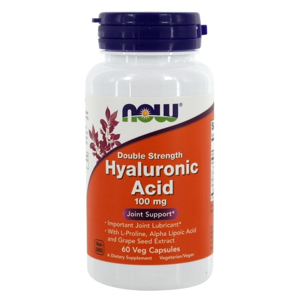 Now Foods Hyaluronic Acid, Double Strength 100 mg 60 Vcaps - 3155 - 2 Pack