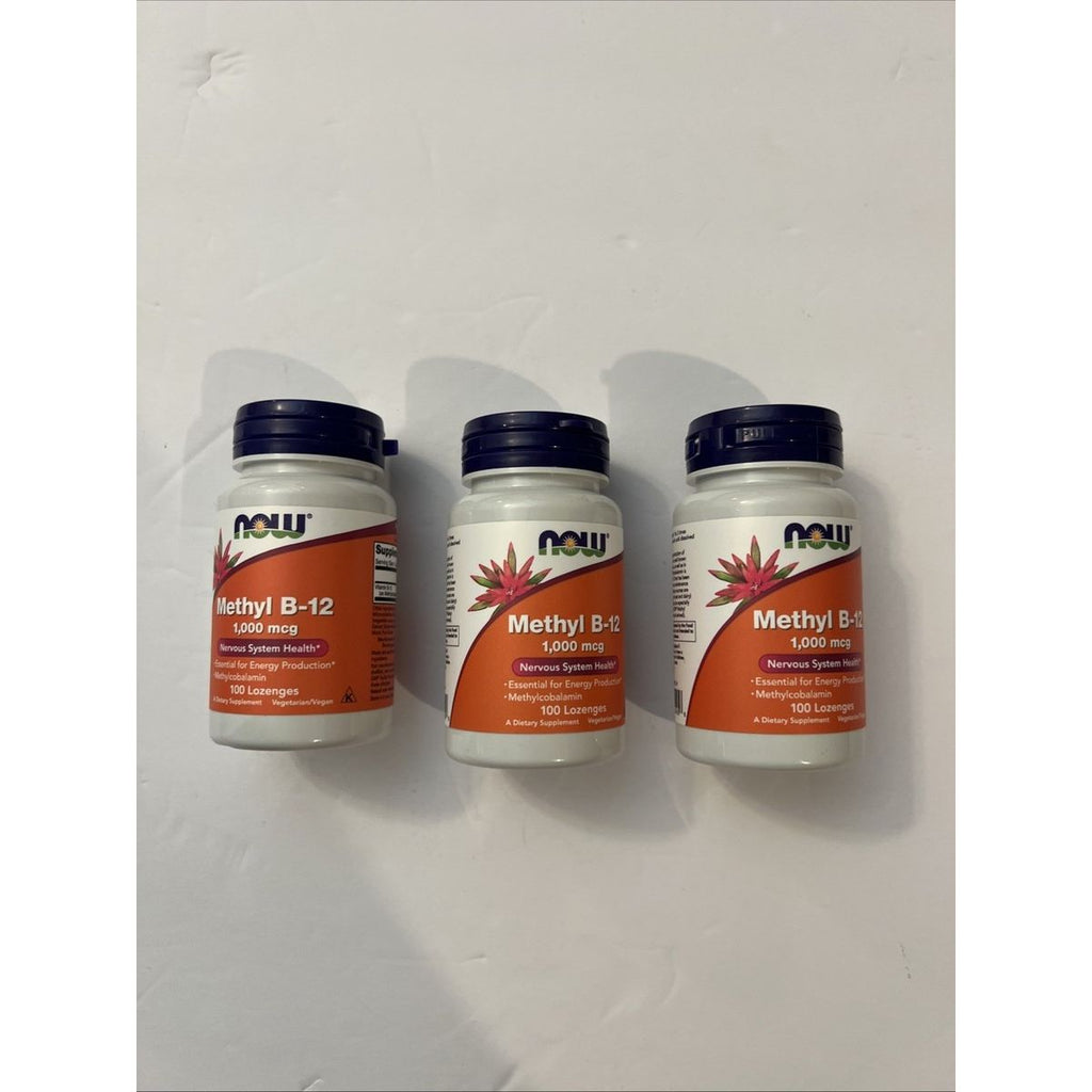 NOW B-12 1000mcg, 100 Lozenges (Pack of 3)