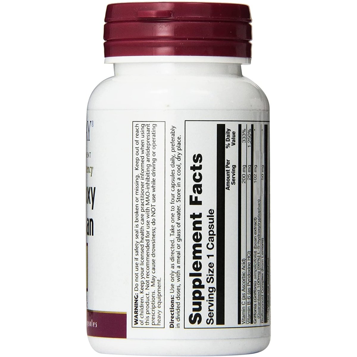 SOLARAY 5 HTP Supplement with Vitamin C & B-6 - Sleep Supplement and Serotonin Synthesis Support - Lab Verified, 60-Day Money-Back Guarantee - 60 Servings, 60 Enteric Coated VegCaps