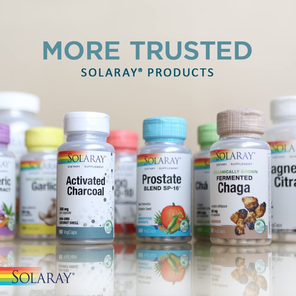 SOLARAY Activated Coconut Charcoal Powder - Support Healthy Cleansing & Digestive Tract in 500 mg, 300 Servings