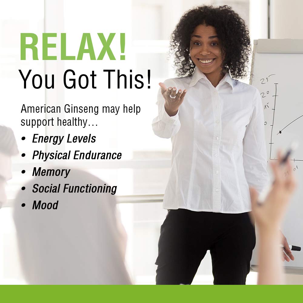 SOLARAY American Ginseng 480 mg | Adaptogenic Herb | Healthy Stress, Energy & Physical Endurance Support | 50 VegCaps