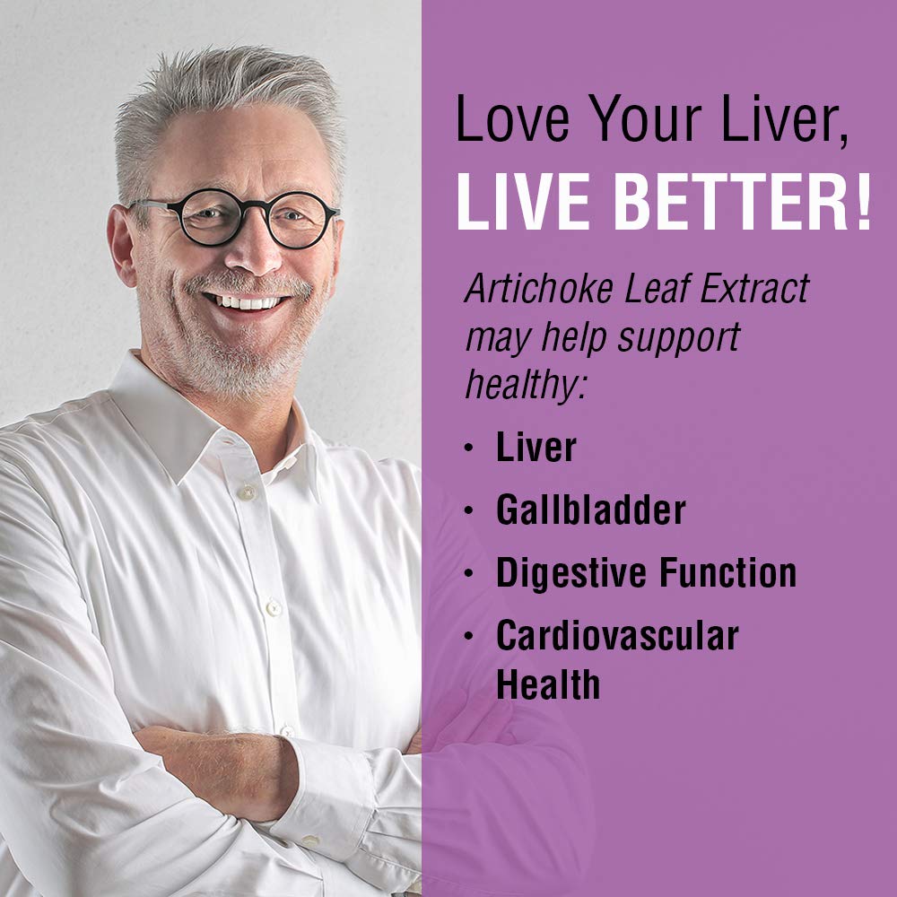SOLARAY Artichoke Leaf Extract 600mg | Guaranteed Potency | Healthy Liver, Gall Bladder & Digestive Function Support | Lab Verified | 60 VegCaps