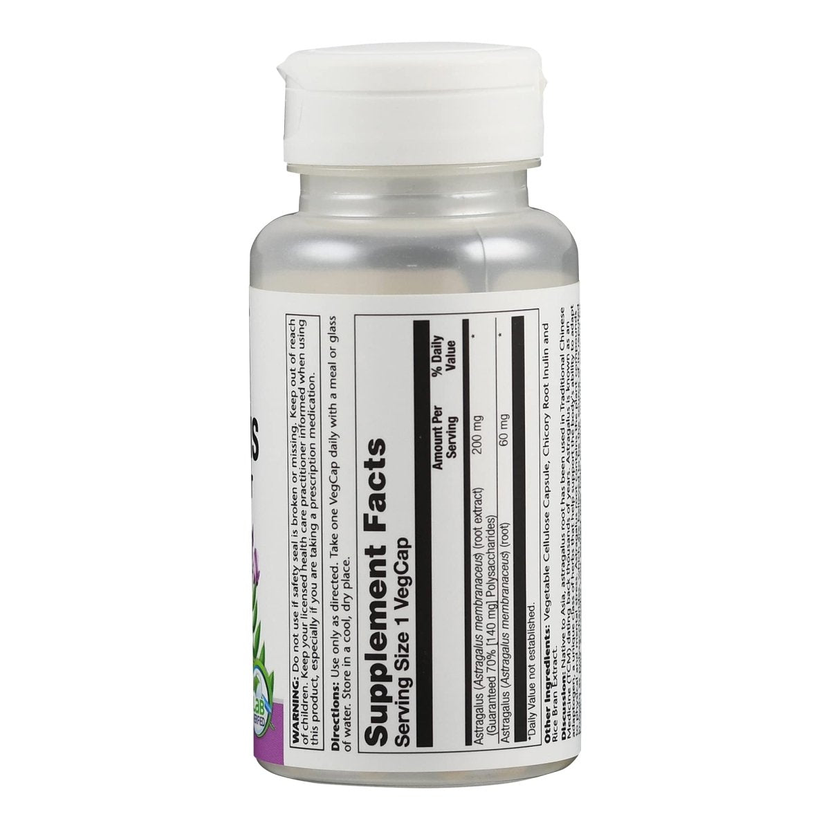 Solaray Astragalus Extract - 200mg Veg Capsules (30 Count)