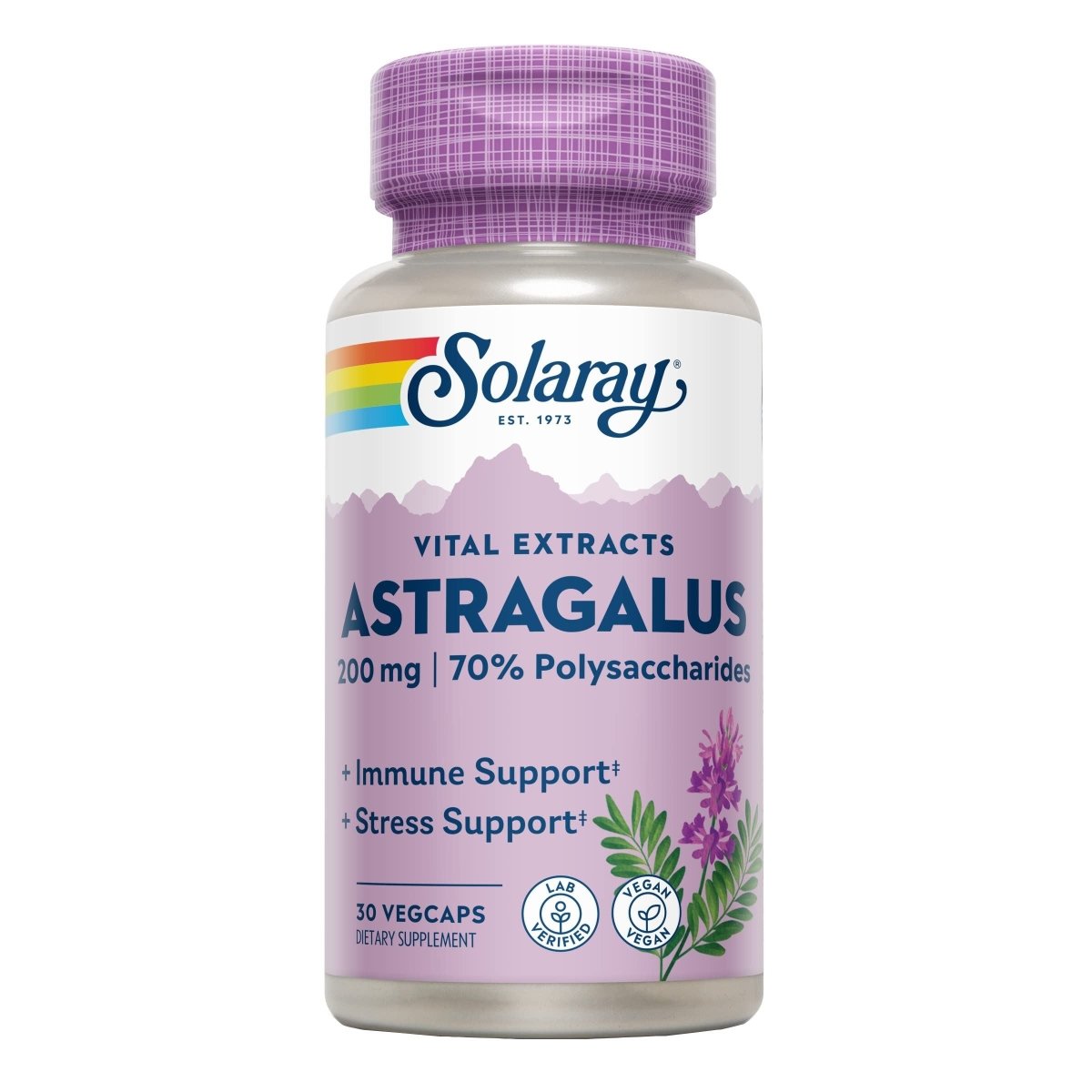 Solaray Astragalus Extract - 200mg Veg Capsules (30 Count)