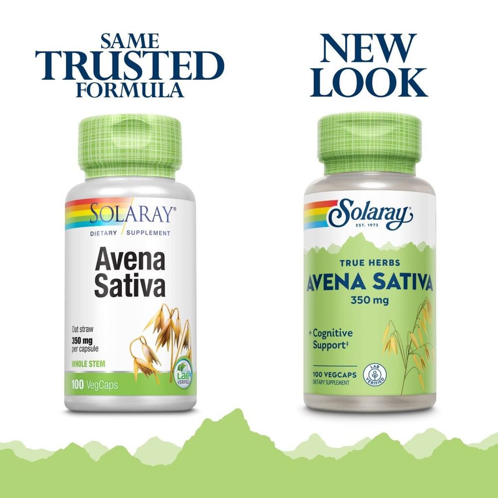 SOLARAY Avena Sativa, 350 mg | 100 Count