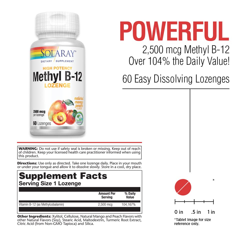 Solaray, B-12 Methyl Lozenge, 60 Count  32183
