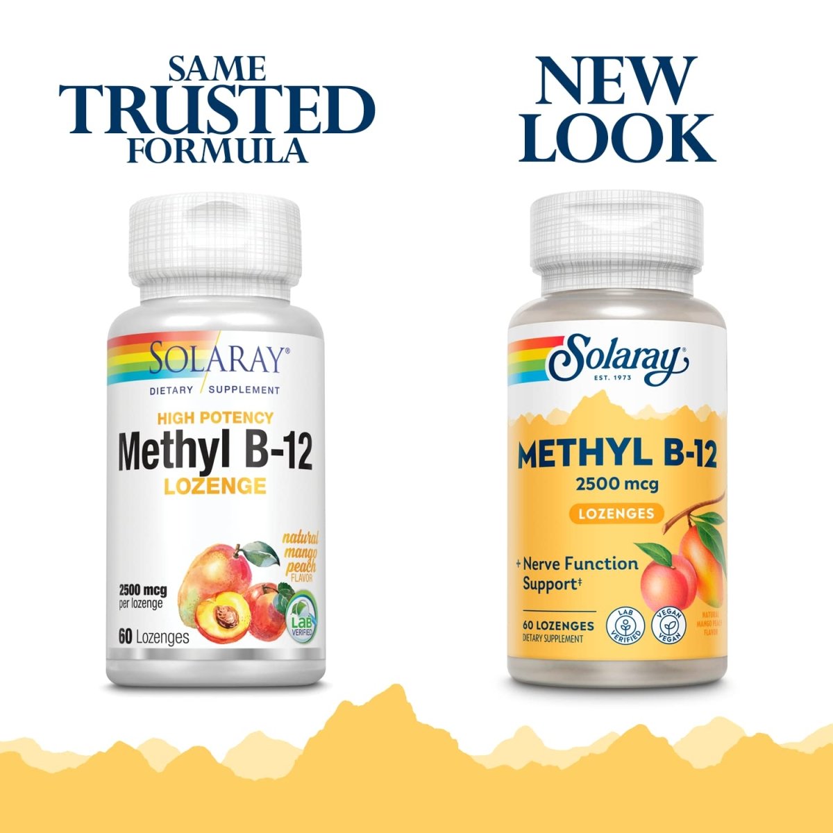 SOLARAY B12 Methyl Lozenge Supplement - 2500mcg, 60 Count