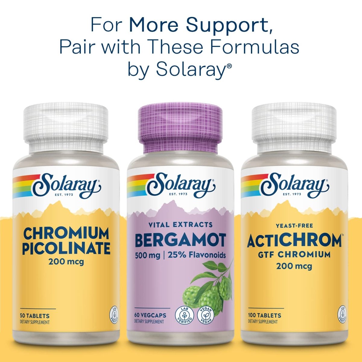 Solaray Bergamot Advanced Formula - Cardiovascular Support Fruit Extract - 60 Veg Capsules