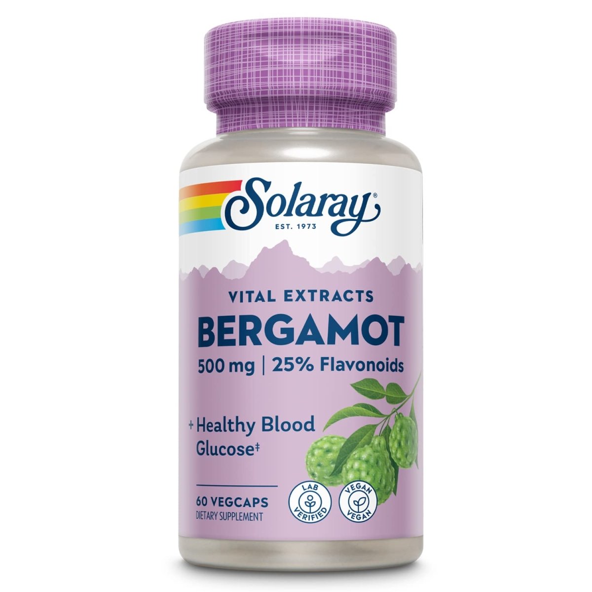 Solaray Bergamot Advanced Formula - Cardiovascular Support Fruit Extract - 60 Veg Capsules
