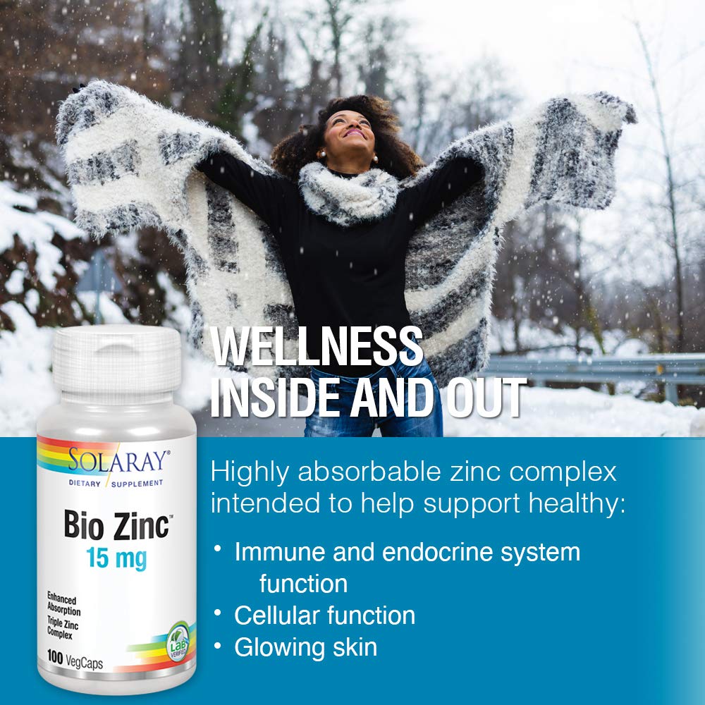 Solaray Bio Zinc 15 mg | 100 VegCaps