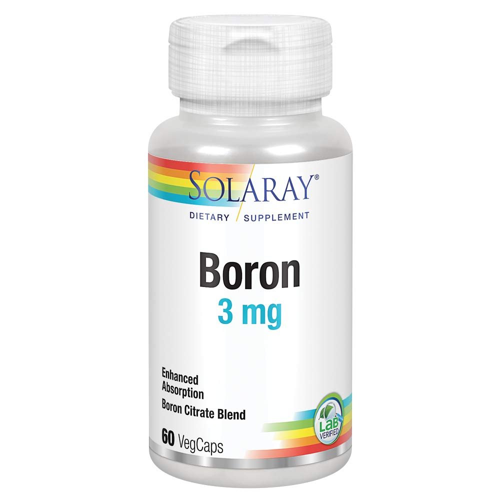 Solaray Biocitrate Boron Supplement, 3mg, 60 Count
