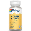 Solaray Biocitrate Copper Supplement - Essential Mineral Support - 2mg, 60 Count