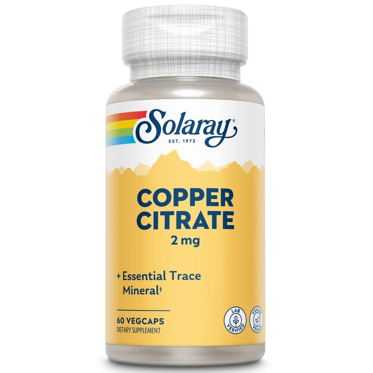 Solaray Biocitrate Copper Supplement - Essential Mineral Support - 2mg, 60 Count