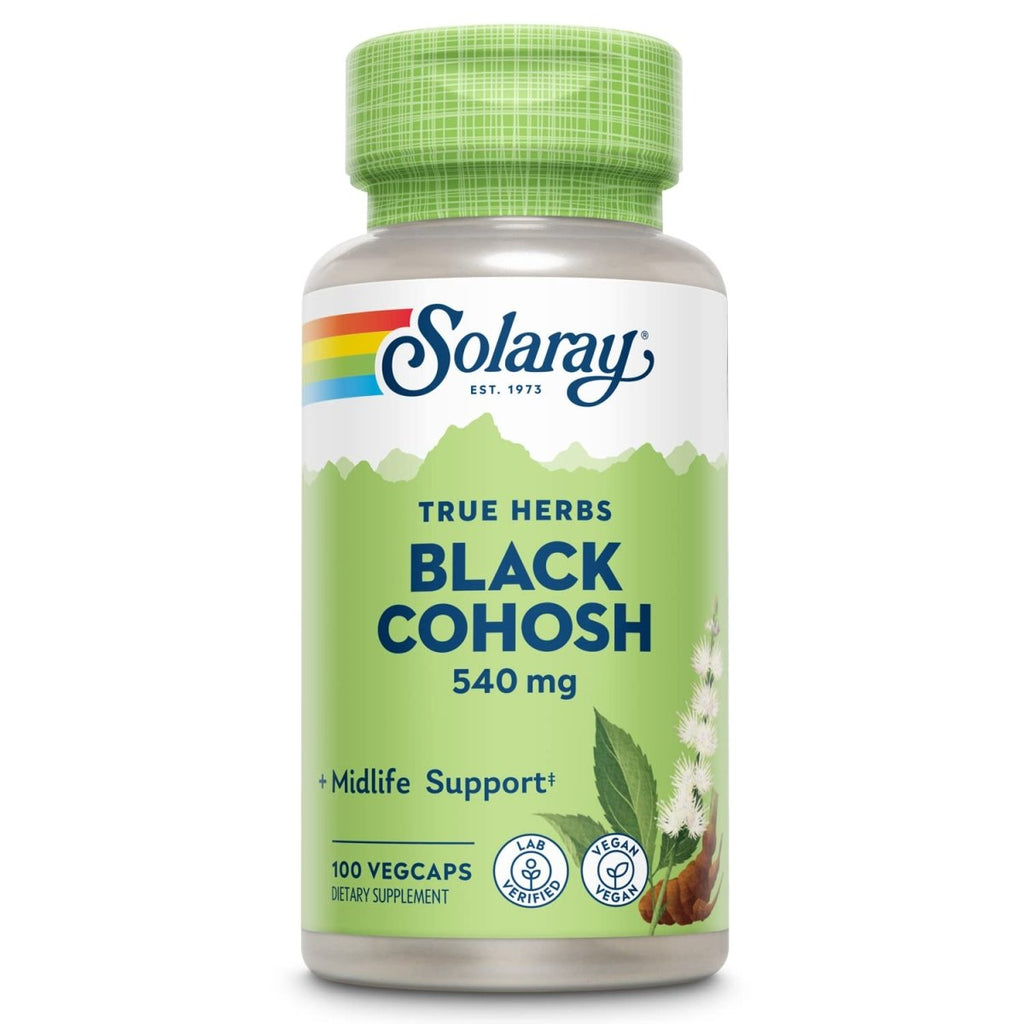SOLARAY Black Cohosh 540 mg - Women's Health & Menopause Support - 100 VegCaps