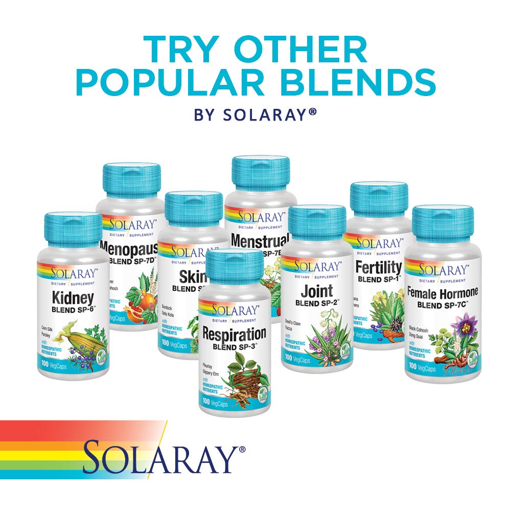Solaray Bone and Tissue Blend SP-34 | Herbal Blend w/Cell Salt Nutrients for Healthy Bones & Connective Tissues Support | 50 Servings | 100 VegCaps