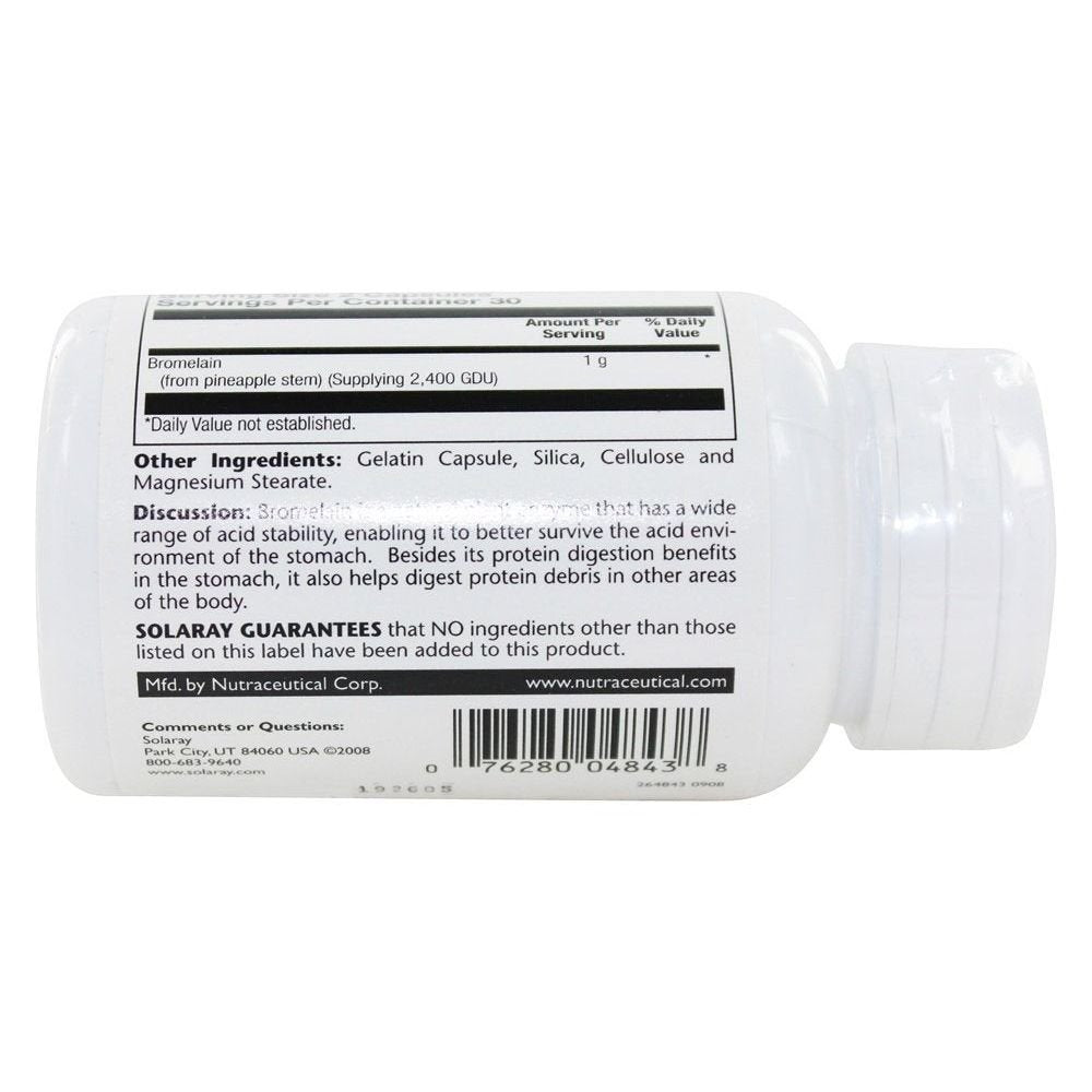 Solaray - Bromelain Extra Strength 500 mg. - 60 Capsules