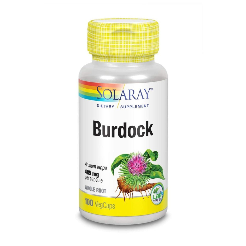 SOLARAY Burdock Root 485 mg | Healthy Liver, Kidney, Digestion, Circulation, Joint & Skin Support | Non-GMO & Vegan | 100 VegCaps