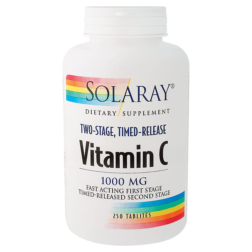 Solaray - C 1000 W/Rh& Ace, 1000 mg, 250 tablets  04454