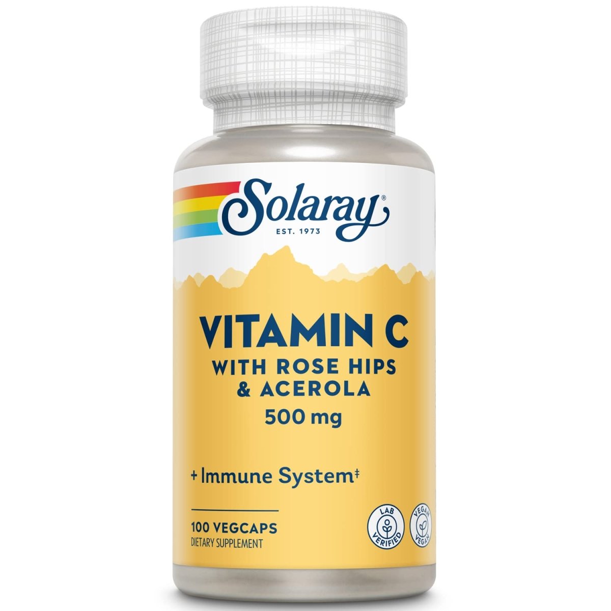 Solaray C w/Rose Hips & Acerola Buffered 500 mg - 100 Veg Caps