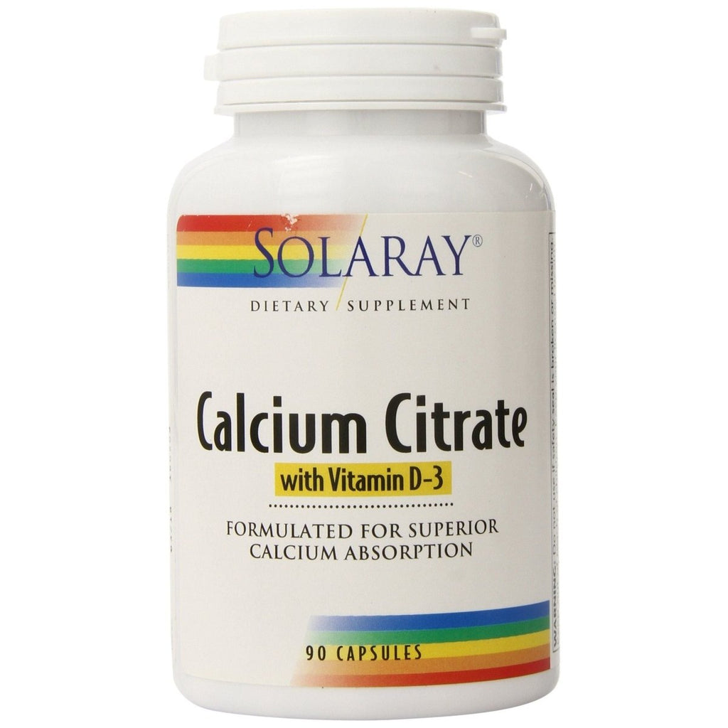 Solaray - Calcium Citrate with Vitamin D3 1000 mg. - 90 Capsules