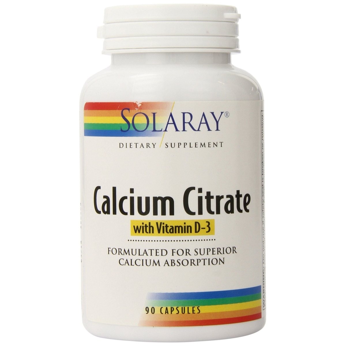 Solaray - Calcium Citrate with Vitamin D3 1000 mg. - 90 Capsules
