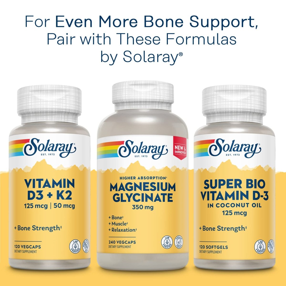 Solaray Calcium Citrate w/Vitamin D3 1000mg, Healthy Bones & Teeth, Heart, Muscle & Nerve Support, 60 Serv, 240 VegCaps