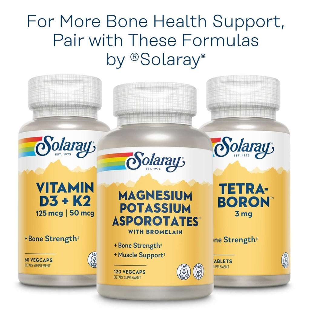 SOLARAY Calcium & Magnesium Citrate 2:1 Ratio w/Vitamin D-3, Healthy Bones, Muscle & Nervous System Support, High Absorption 180 Capsules
