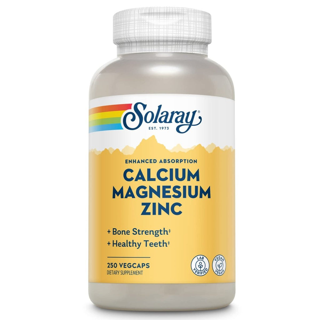 Solaray - Calcium Magnesium Zinc - 250 Vegetarian Capsules  04561