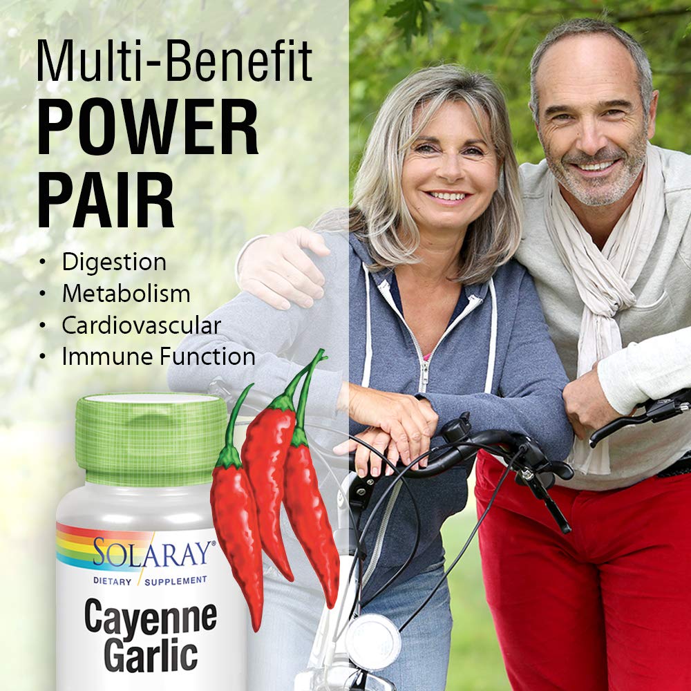 Solaray Cayenne & Garlic - 100 VegCaps