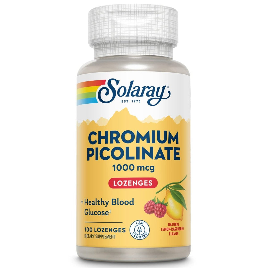 Solaray Chromium Picolinate Lozenges 1000mcg, | 100 Count