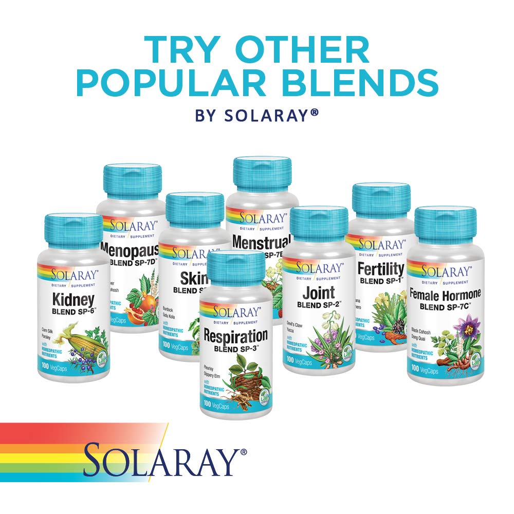 SOLARAY Circulation Blend SP-11B - Herbs & Cell Salt for Healthy Circulatory System Support - 50 Servings, 100 VegCaps