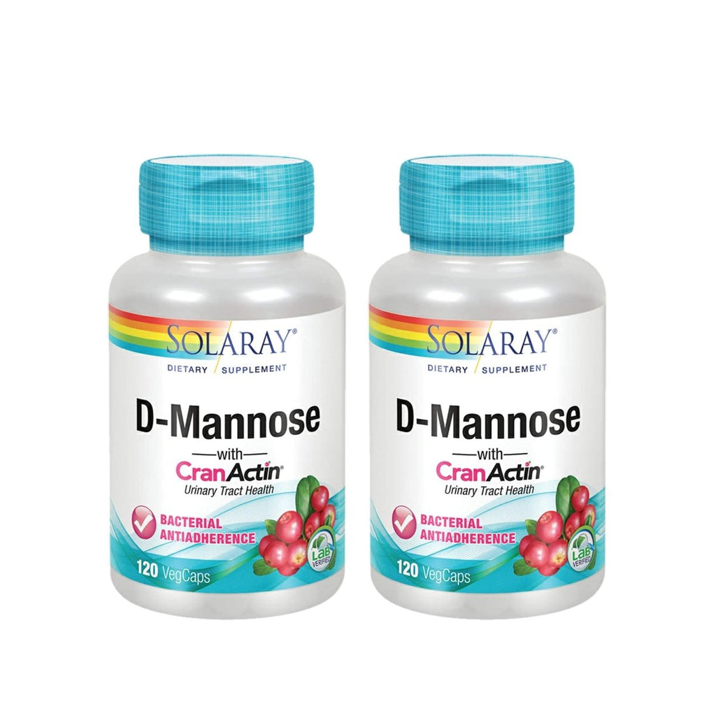 SOLARAY -  D-Mannose with CranActin 1000mg - 120 Count