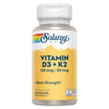 Solaray D3 5000IU with K2 - Vitamin D and K2 Combination - 60 Vegetarian Capsules