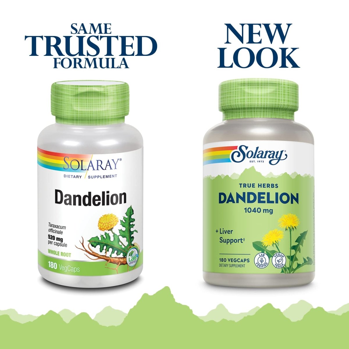 SOLARAY Dandelion Root 1040mg | Healthy Liver, Kidney, Digestion & Water Balance Support | Whole Root | Non-GMO, Vegan & Lab Verified | 180 VegCaps