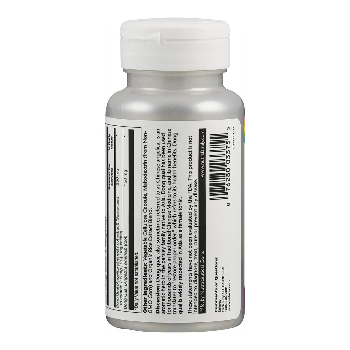 Solaray Dong Quai Root Extract - 60 Count