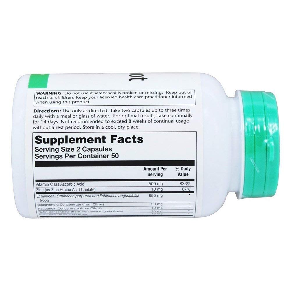 Solaray - Echinacea W/C &, 425 mg, 100 capsules