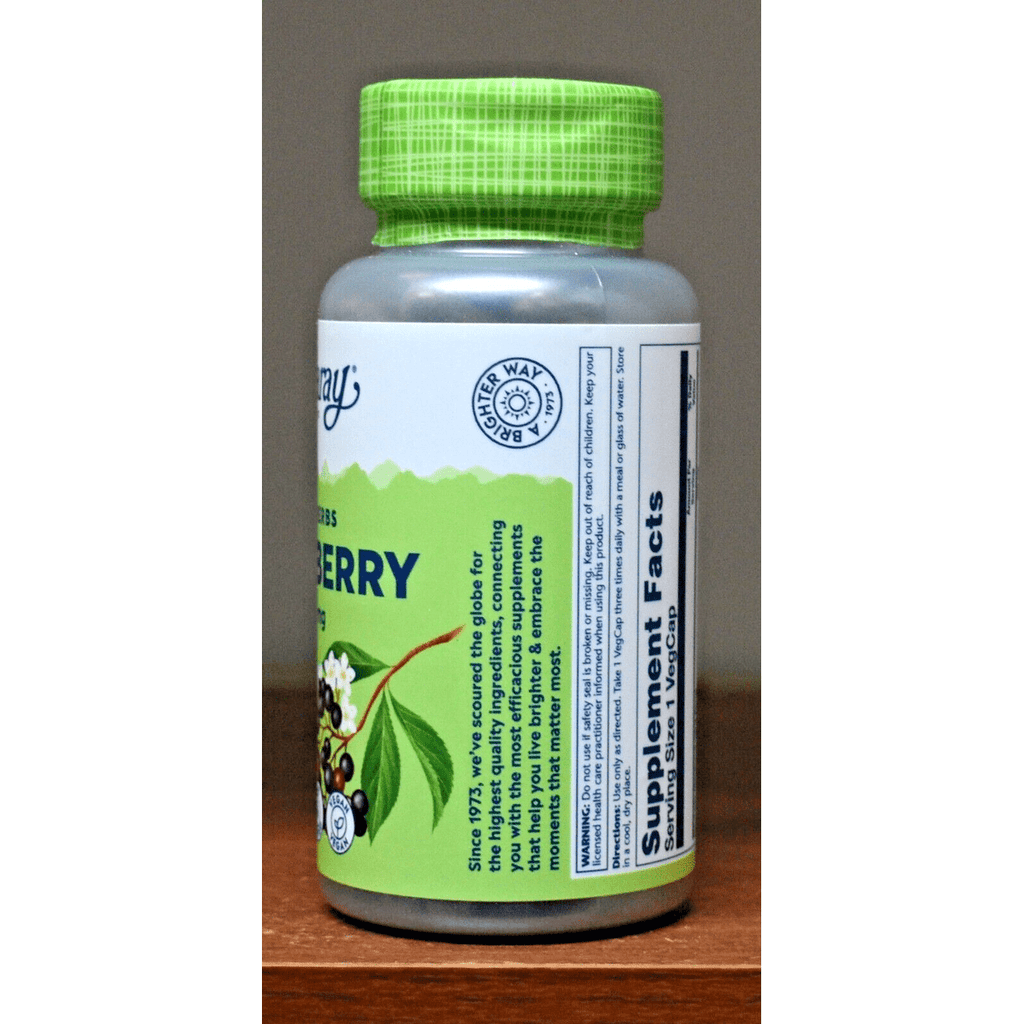 Solaray - Elderberry Sambucus Nigra 450 mg. - 100 Capsules - 2 Pack - 12445