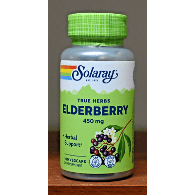 Solaray - Elderberry Sambucus Nigra 450 mg. - 100 Capsules - 2 Pack - 12445